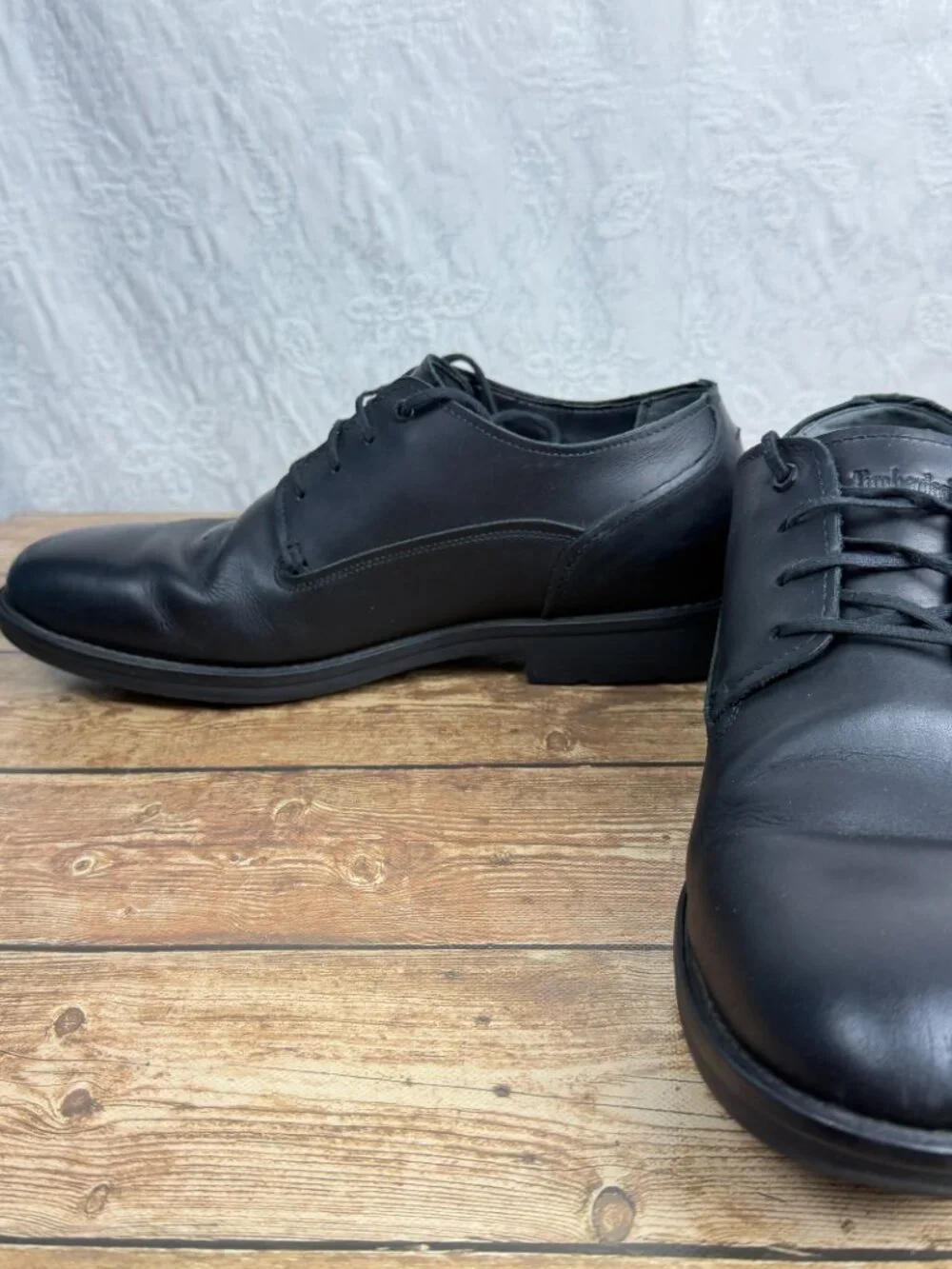 Timberland Men's Size 13 Black Leather Lace-Up Oxford Dress Shoes Classic